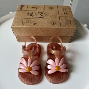Mini Melissa Pink Flower Kids Sandals